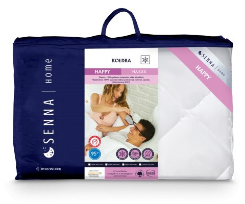 Kołdra antyalergiczna 155x200 Happy Maxx Duo biała poliestrowa mikrofaza Inter Widex Kołdra antyalergiczna 155x200 Happy Maxx Duo biała poliestrowa mikrofaza Inter Widex