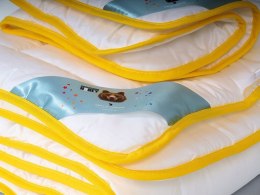 Kołdra antyalergiczna 90x120 + poduszka 40x60 Babies Niedźwiadek Honey 350g+50g komplet dziecięcy biały AMZ