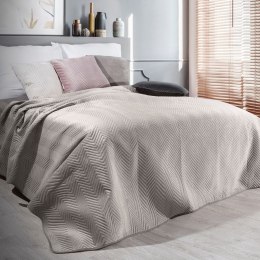 Narzuta dekoracyjna 170x210 Sofia beżowa popielata welurowa Eurofirany