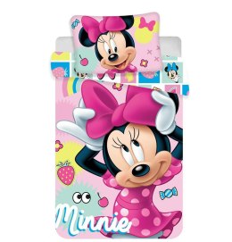 Pościel bawełniana 100x135 Myszka Mini Minnie Mouse różowa 9429 poszewka 40x60 JF24