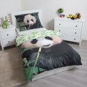 Pościel bawełniana 140x200 Miś Panda pandy liście 6435 poszewka 70x90 bear Pościel bawełniana 140x200 Miś Panda pandy liście 6435 poszewka 70x90 bear