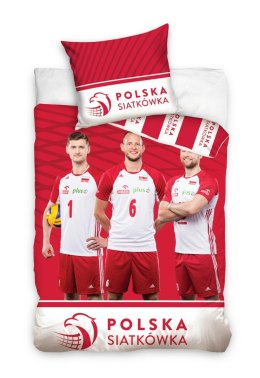 Pościel bawełniana 160x200 Polska Siatkówka Siatkarze Kurek Kubiak Nowakowski PZPS poszewka 70x80
