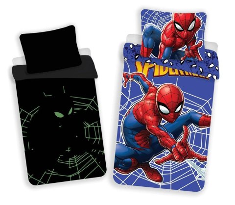 Pościel świecąca w ciemności 140x200 Spiderman Człowiek Pająk 9339 bawełniana poszewka 70x90 JF24 Pościel świecąca w ciemności 140x200 Spiderman Człowiek Pająk 9339 bawełniana poszewka 70x90 JF24