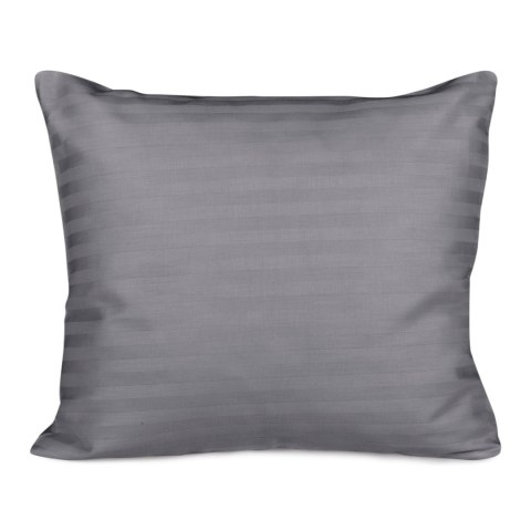 Poszewka satynowa 50x60 antracytowa szara pasy jednobarwna Cizgili adamaszkowa Poszewka satynowa 50x60 antracytowa szara pasy jednobarwna Cizgili adamaszkowa
