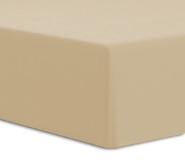 Prześcieradło jersey elastan 90x200 z gumką piaskowe 26 na wysoki materac 25 cm Luxury
