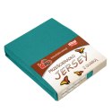 Prześcieradło jersey z gumką 60x120 turkusowe ciemne 016 grube 150g/m2 KARO Prześcieradło jersey z gumką 60x120 turkusowe ciemne 016 grube 150g/m2 KARO