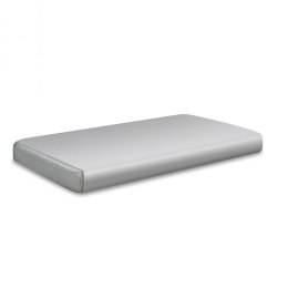 Prześcieradło satynowe 220x210 szare jasne 42 bez gumki