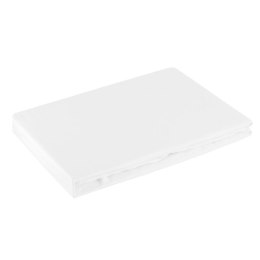 Prześcieradło satynowe z gumką 100x200 Nova białe na wysoki materac 25 cm Eurofirany
