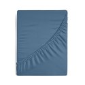 Prześcieradło satynowe z gumką 100x200 Nova granatowe na wysoki materac 25 cm Eurofirany Prześcieradło satynowe z gumką 100x200 Nova granatowe na wysoki materac 25 cm Eurofirany