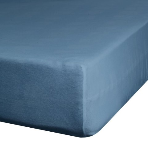 Prześcieradło satynowe z gumką 100x200 Nova granatowe na wysoki materac 25 cm Eurofirany Prześcieradło satynowe z gumką 100x200 Nova granatowe na wysoki materac 25 cm Eurofirany