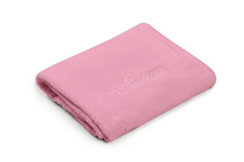 Ręcznik do sauny 80x150 Sauna różowy 10 haftowany napis 100% bawełna Ręcznik do sauny 80x150 Sauna różowy 10 haftowany napis 100% bawełna