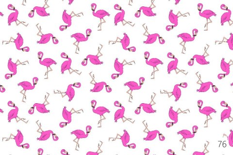 Zasłona gotowa na szelki 160x250 1435E biała flamingi różowe 76N Zasłona gotowa na szelki 160x250 1435E biała flamingi różowe 76N