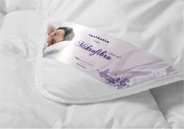 Kołdra antyalergiczna 135x200 Mikrofibra ciepła 1250g biała AMZ