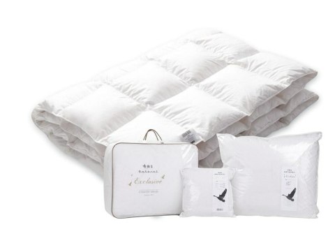 Kołdra puchowa 100% 200x220 Royal całoroczna 810g biała AMZ Kołdra puchowa 100% 200x220 Royal całoroczna 810g biała AMZ