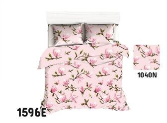 Pościel bawełniana 140x200 1596E różowa magnolia 1040N Pościel bawełniana 140x200 1596E różowa magnolia 1040N