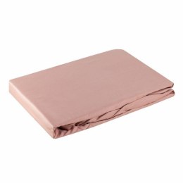 Prześcieradło satynowe z gumką 140x200 Nova pudrowe różowe na wysoki materac 30 cm Eurofirany