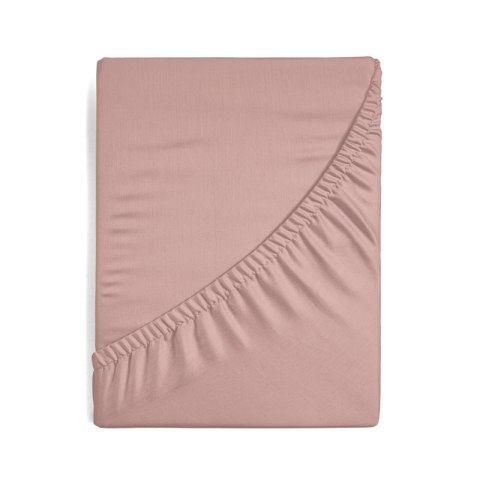 Prześcieradło satynowe z gumką 140x200 Nova pudrowe różowe na wysoki materac 30 cm Eurofirany Prześcieradło satynowe z gumką 140x200 Nova pudrowe różowe na wysoki materac 30 cm Eurofirany