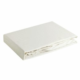 Prześcieradło satynowe z gumką 160x200 Nova kremowe na wysoki materac 30 cm Eurofirany