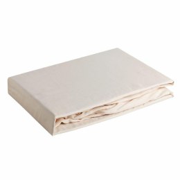 Prześcieradło satynowe z gumką 180x200 Nova beżowe na wysoki materac 30 cm Eurofirany