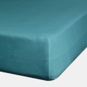 Prześcieradło satynowe z gumką 180x200 Nova turkusowe ciemne na wysoki materac 30 cm Eurofirany Prześcieradło satynowe z gumką 180x200 Nova turkusowe ciemne na wysoki materac 30 cm Eurofirany