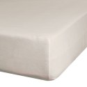 Prześcieradło satynowe z gumką 220x200 Nova beżowe na wysoki materac 30 cm Eurofirany Prześcieradło satynowe z gumką 220x200 Nova beżowe na wysoki materac 30 cm Eurofirany