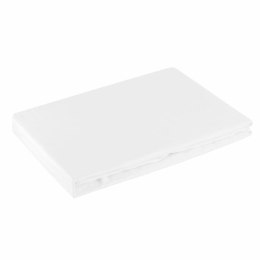 Prześcieradło satynowe z gumką 220x200 Nova białe na wysoki materac 30 cm Eurofirany