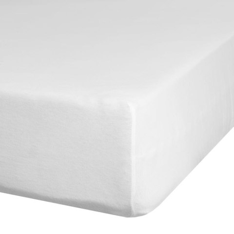 Prześcieradło satynowe z gumką 220x200 Nova białe na wysoki materac 30 cm Eurofirany Prześcieradło satynowe z gumką 220x200 Nova białe na wysoki materac 30 cm Eurofirany