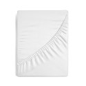 Prześcieradło satynowe z gumką 220x200 Nova białe na wysoki materac 30 cm Eurofirany Prześcieradło satynowe z gumką 220x200 Nova białe na wysoki materac 30 cm Eurofirany