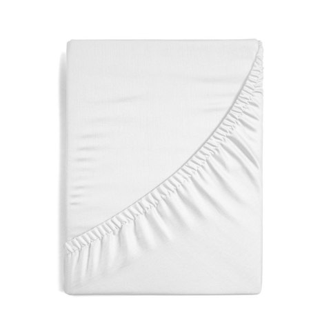 Prześcieradło satynowe z gumką 220x200 Nova białe na wysoki materac 30 cm Eurofirany Prześcieradło satynowe z gumką 220x200 Nova białe na wysoki materac 30 cm Eurofirany