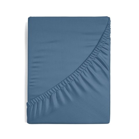 Prześcieradło satynowe z gumką 220x200 Nova granatowe na wysoki materac 30 cm Eurofirany Prześcieradło satynowe z gumką 220x200 Nova granatowe na wysoki materac 30 cm Eurofirany