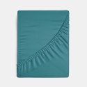 Prześcieradło satynowe z gumką 220x200 Nova turkusowe ciemne na wysoki materac 30 cm Eurofirany Prześcieradło satynowe z gumką 220x200 Nova turkusowe ciemne na wysoki materac 30 cm Eurofirany