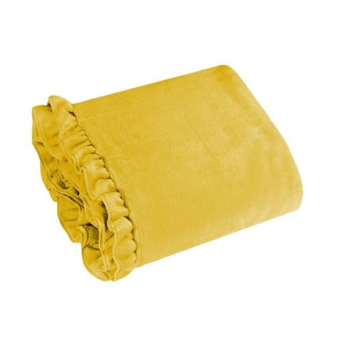 Koc narzuta z mikrofibry 150x200 Dolly musztardowy Eurofirany Koc narzuta z mikrofibry 150x200 Dolly musztardowy Eurofirany