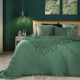 Narzuta dekoracyjna 170x210 Libi falbanka zielona Eurofirany