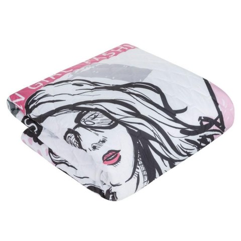 Narzuta dekoracyjna 200x220 Dora fashion girl dziewczyna mody biała różowa czarna Narzuta dekoracyjna 200x220 Dora fashion girl dziewczyna mody biała różowa czarna