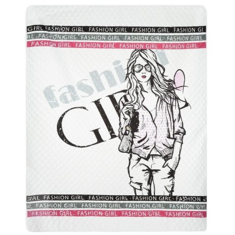Narzuta dekoracyjna 200x220 Dora fashion girl dziewczyna mody biała różowa czarna Narzuta dekoracyjna 200x220 Dora fashion girl dziewczyna mody biała różowa czarna
