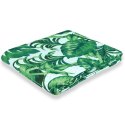 Narzuta dekoracyjna 240x260 biała liście monstera palmy pikowana Palms