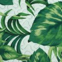 Narzuta dekoracyjna 240x260 biała liście monstera palmy pikowana Palms