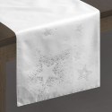 Obrus bieżnik świąteczny 35x140 Livvi biały srebrny połyskujący gwiazdki cekinki Eurofirany Obrus bieżnik świąteczny 35x140 Livvi biały srebrny połyskujący gwiazdki cekinki Eurofirany