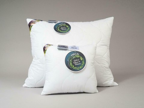 Poduszka antyalergiczna 50x70 BioPercal 650g biała pikowana delikatny perkal 100% bio bawełna AMZ Poduszka antyalergiczna 50x70 BioPercal 650g biała pikowana delikatny perkal 100% bio bawełna AMZ