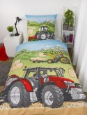 Pościel bawełniana 140x200 Traktor pole zboże siano zbiory poszewka 70x90 H23 Pościel bawełniana 140x200 Traktor pole zboże siano zbiory poszewka 70x90 H23