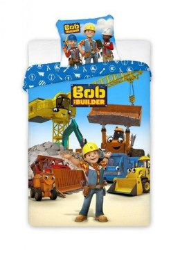Pościel bawełniana 160x200 Bob Budowniczy i przyjaciele 8801 koparki maszyny Faro