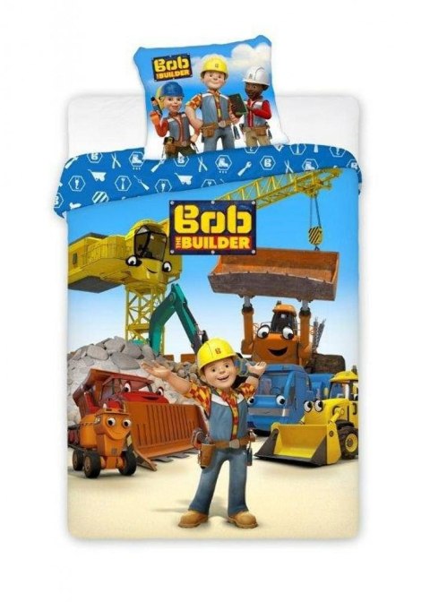 Pościel bawełniana 160x200 Bob Budowniczy i przyjaciele 8801 koparki maszyny Faro Pościel bawełniana 160x200 Bob Budowniczy i przyjaciele 8801 koparki maszyny Faro