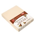 Prześcieradło jersey z gumką 160x220 beżowe jasne 008 grube 150g/m2 KARO Prześcieradło jersey z gumką 160x220 beżowe jasne 008 grube 150g/m2 KARO