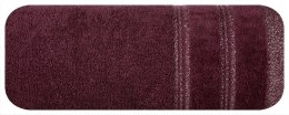 Ręcznik Glory 70x140 bordo bordowy z welurową bordiurą i błyszczącą nicią 500g70x140m2 Eurofirany