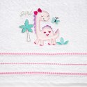 Ręcznik dziecięcy 75x75 Baby 29 biały różowy dinozaur 450g/m2 Eurofirany Ręcznik dziecięcy 75x75 Baby 29 biały różowy dinozaur 450g/m2 Eurofirany