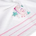 Ręcznik dziecięcy 75x75 Baby 29 biały różowy dinozaur 450g/m2 Eurofirany Ręcznik dziecięcy 75x75 Baby 29 biały różowy dinozaur 450g/m2 Eurofirany