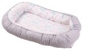 Gniazdko niemowlęce Prestige kokon 55x80 szare pastelowe piórka otulacz dwustronny TB0355_01 Gniazdko niemowlęce Prestige kokon 55x80 szare pastelowe piórka otulacz dwustronny TB0355_01