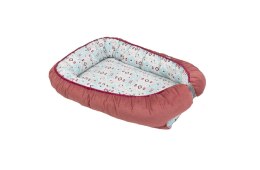 Gniazdko niemowlęce Soft kokon 55x80 otulacz ciemny pudrowy różowy miętowy dwustronny TMPGS-01