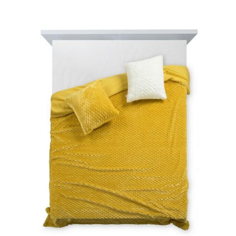Koc narzuta dekoracyjna 200x220 Amber musztardowy Koc narzuta dekoracyjna 200x220 Amber musztardowy