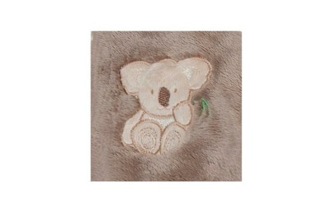Kocyk dziecięcy 95x95 Miś Koala 17 beżowy ciemny z kapturkiem do fotelika Kocyk dziecięcy 95x95 Miś Koala 17 beżowy ciemny z kapturkiem do fotelika